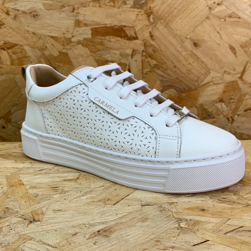 Carmela Mode-Sneaker aus Leder für Damen – Weiß