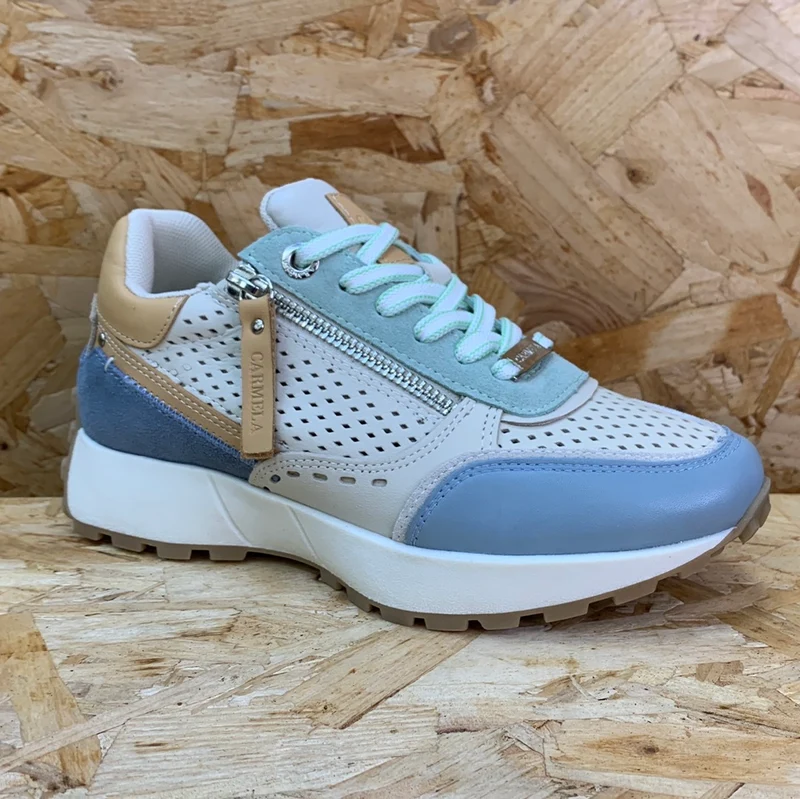 Carmela Mode-Sneaker aus Leder für Damen – Jeansblau