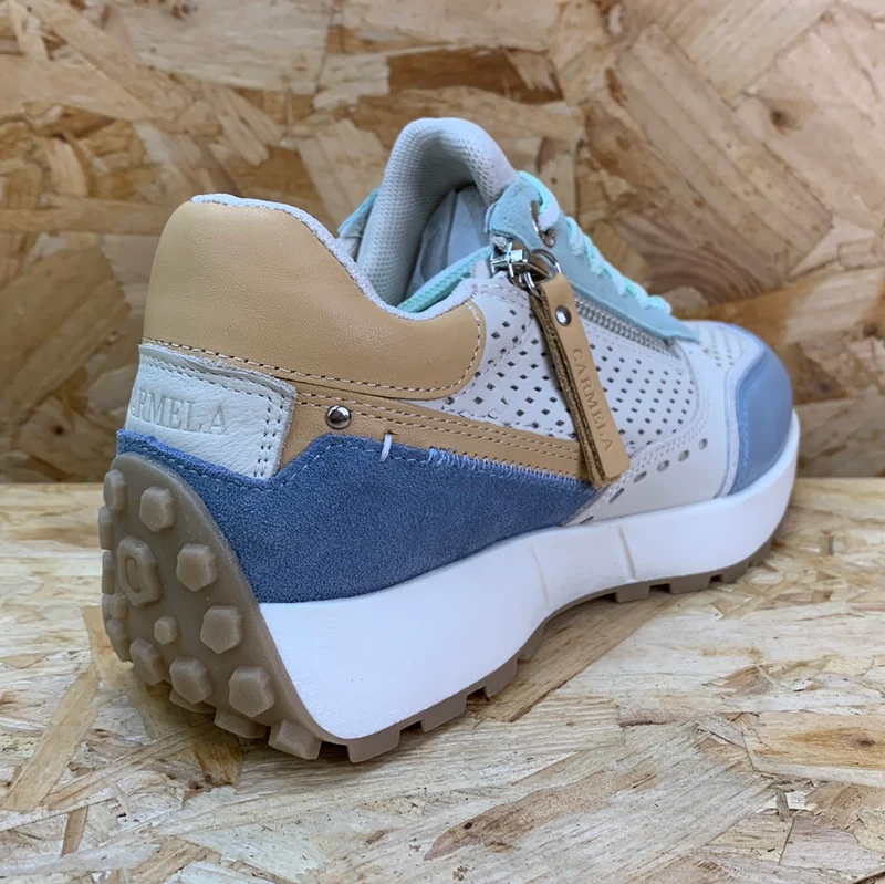 Carmela Mode-Sneaker aus Leder für Damen – Jeansblau