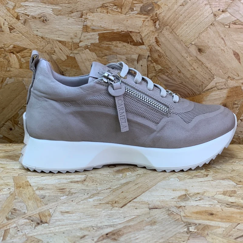 Carmela Mode-Sneaker aus Leder für Damen – Eisgrau