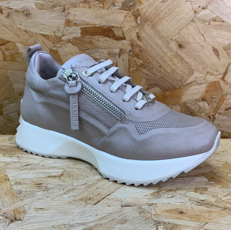 Carmela Mode-Sneaker aus Leder für Damen – Eisgrau
