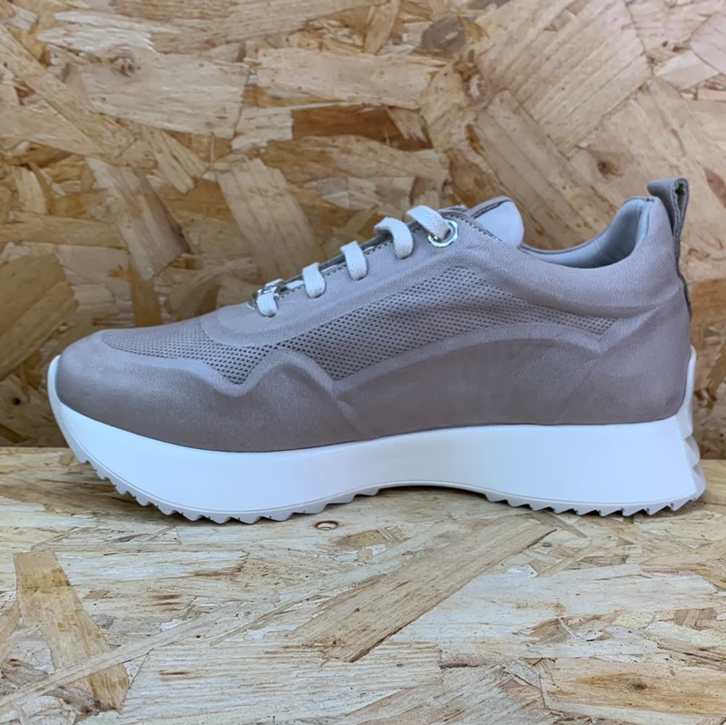 Carmela Mode-Sneaker aus Leder für Damen – Eisgrau