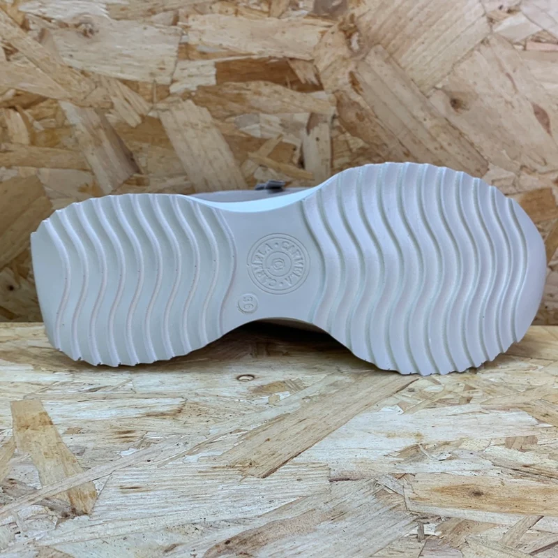 Carmela Mode-Sneaker aus Leder für Damen – Eisgrau
