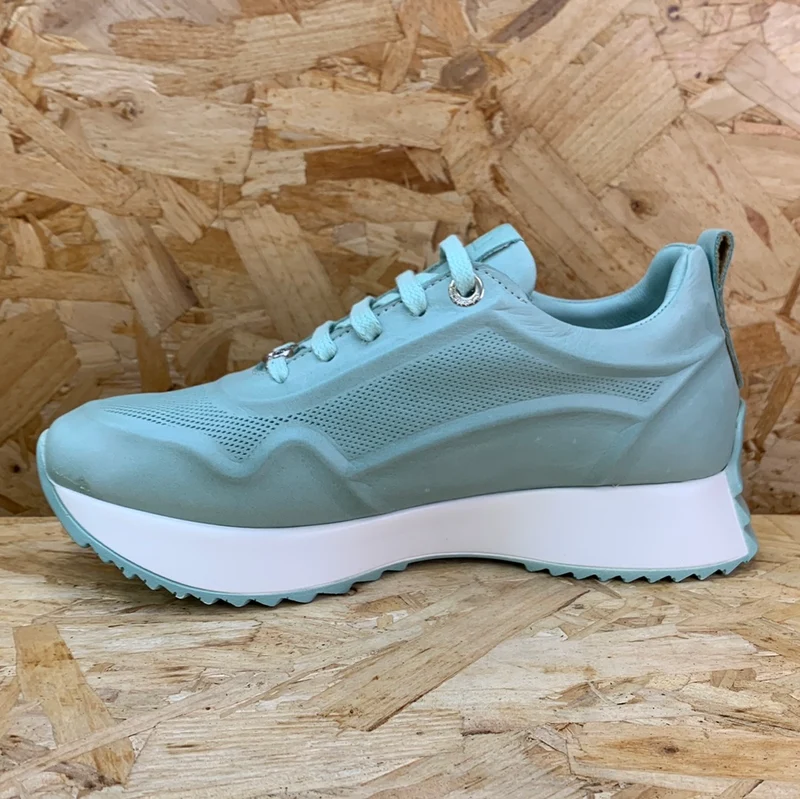 Carmela Mode-Sneaker aus Leder für Damen – Aquablau