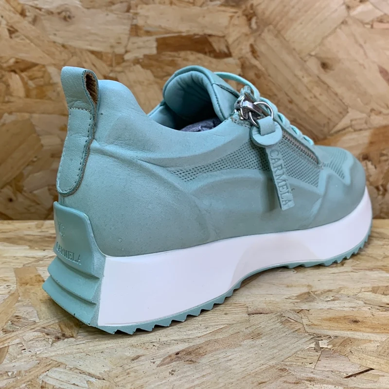 Carmela Mode-Sneaker aus Leder für Damen – Aquablau