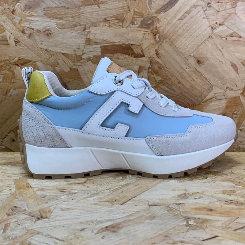 Carmela Mode-Sneaker aus Leder für Damen – Jeansblau