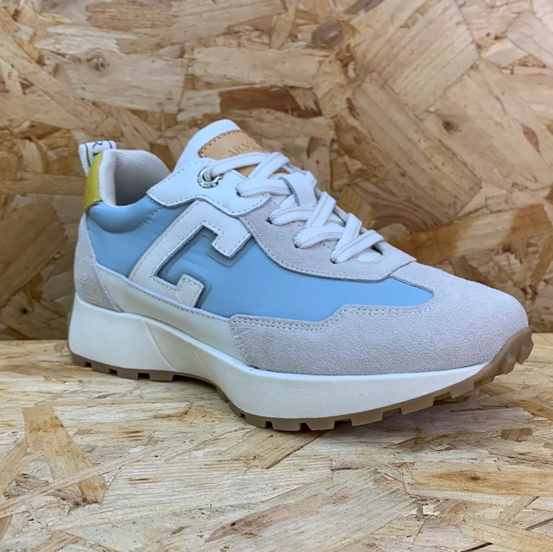 Carmela Mode-Sneaker aus Leder für Damen – Jeansblau
