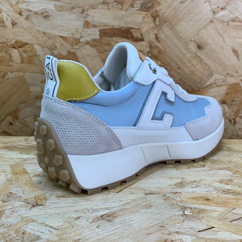 Carmela Mode-Sneaker aus Leder für Damen – Jeansblau