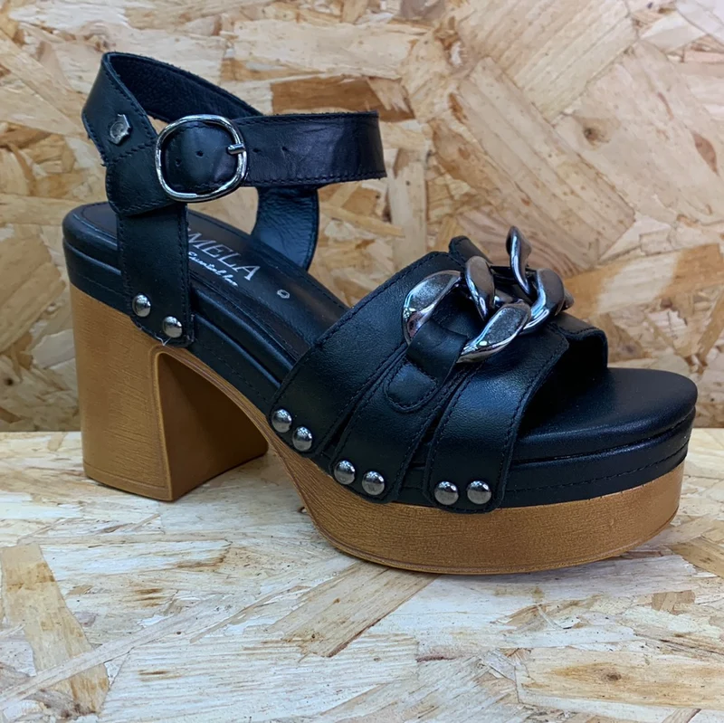 Carmela Damen-High-Heel aus Leder - Schwarz