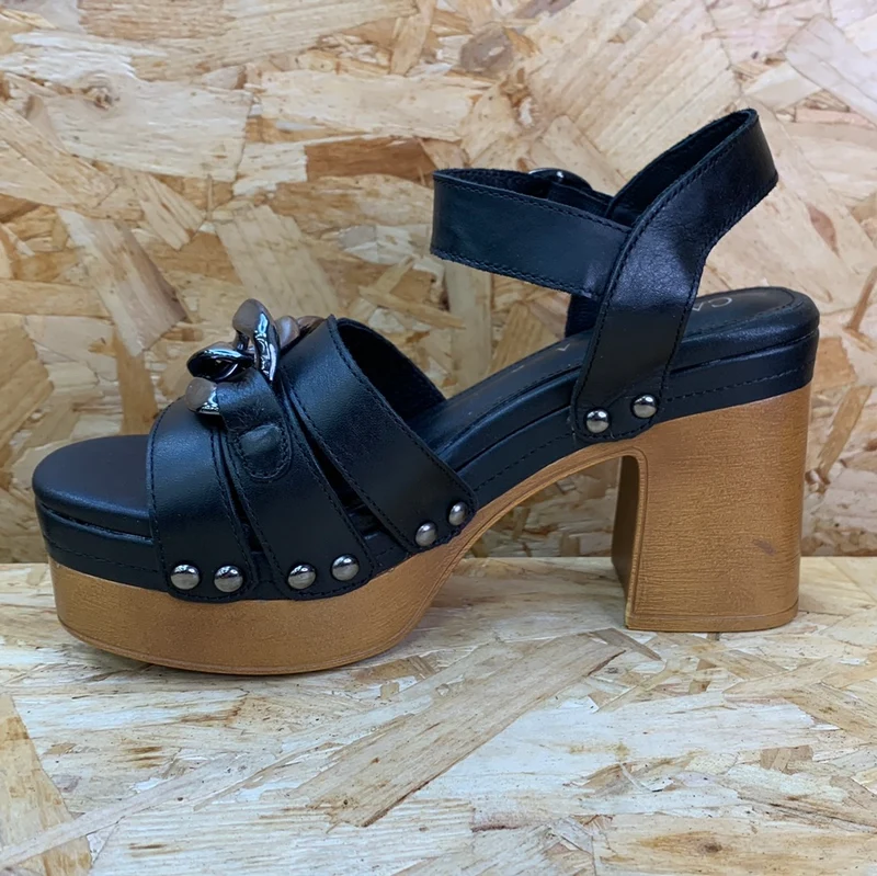 Carmela Damen-High-Heel aus Leder - Schwarz