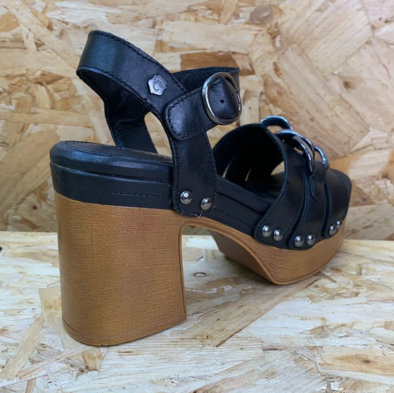 Carmela Damen-High-Heel aus Leder - Schwarz