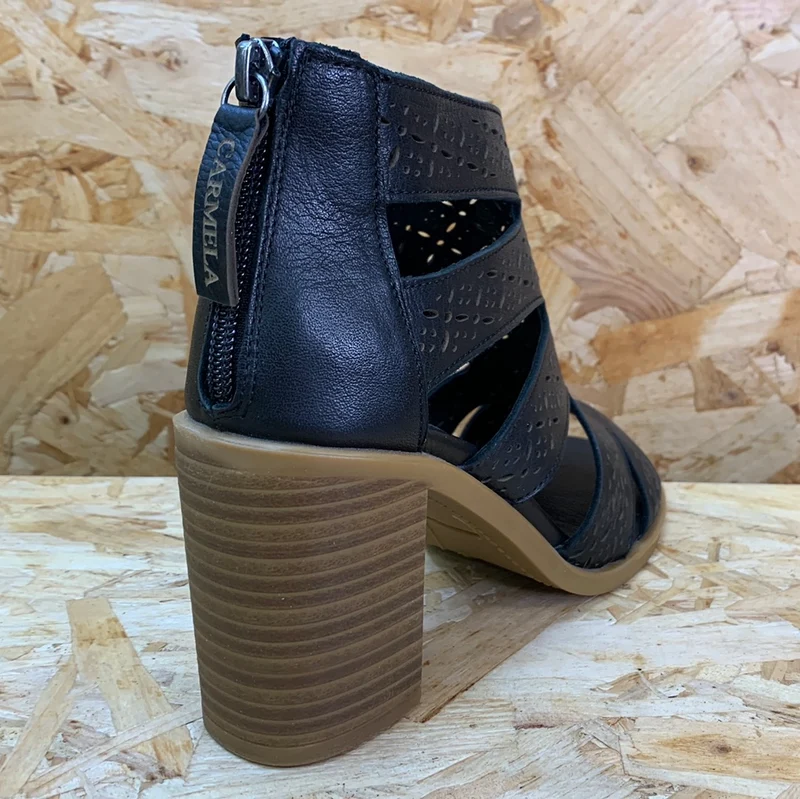 Carmela Damen-High-Heel aus Leder - Schwarz