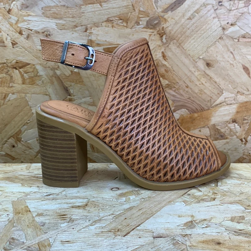 Carmela Damen-Leder-High-Heel - Kamel