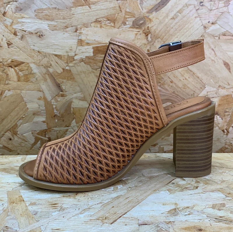 Carmela Damen-Leder-High-Heel - Kamel