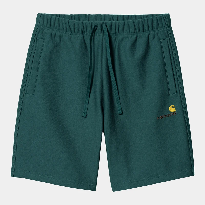 Carhartt WIP Herren American Script Sweat Short - Botanic