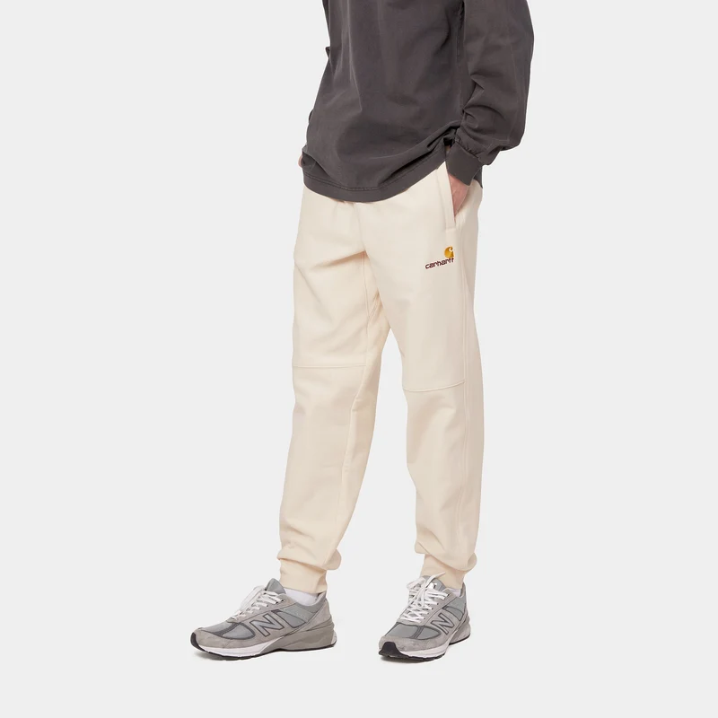 Carhartt WIP Herren American Script Jogginghose - Natur