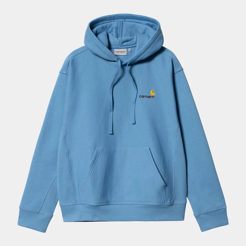 Carhartt WIP Herren American Script Sweatshirt-Hoodie - Fisch