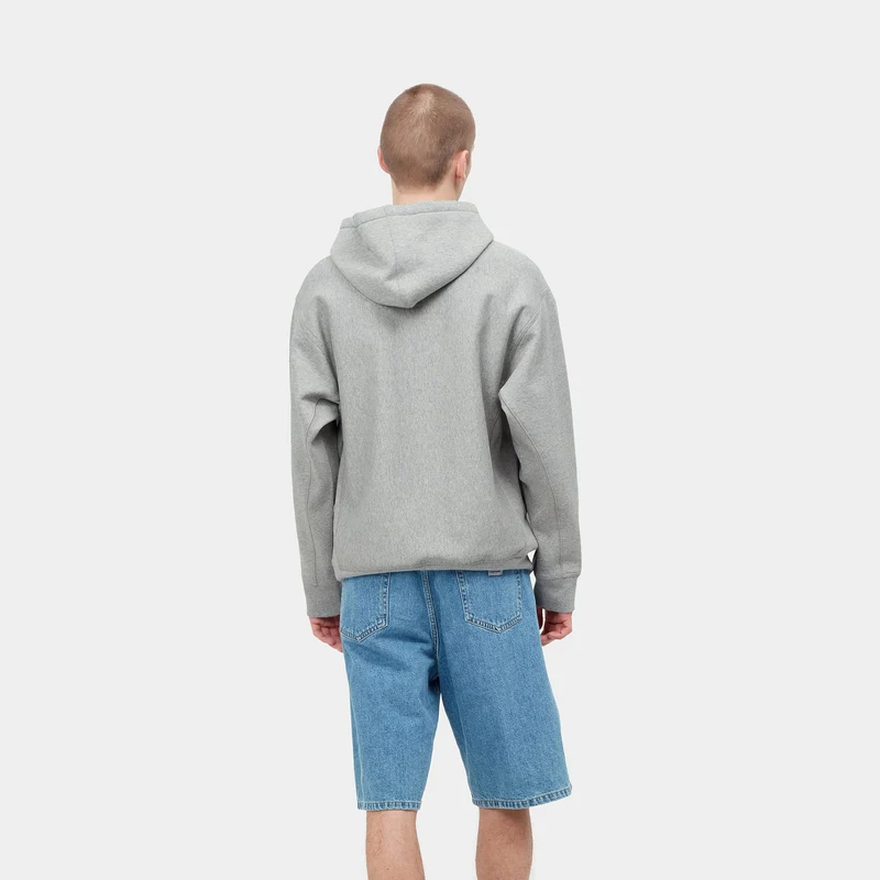 Carhartt WIP Herren American Script Sweatshirt-Hoodie – Grau meliert