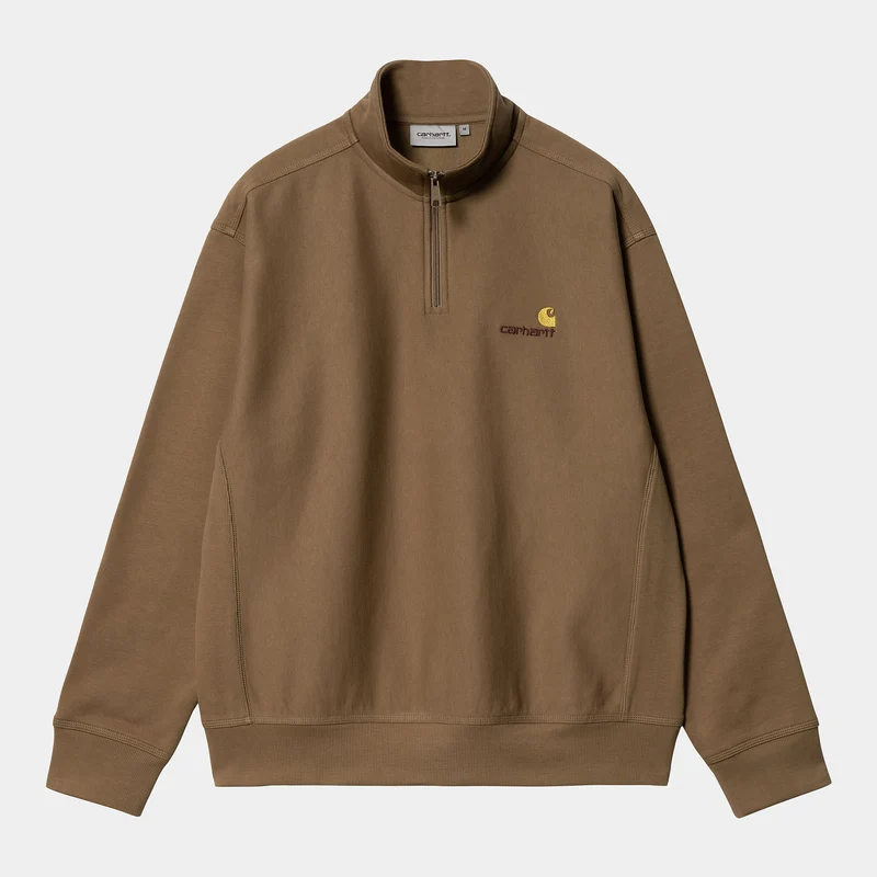 Carhartt WIP Herren Halb-Zip-Reißverschluss American Script Sweatshirt - Buffalo