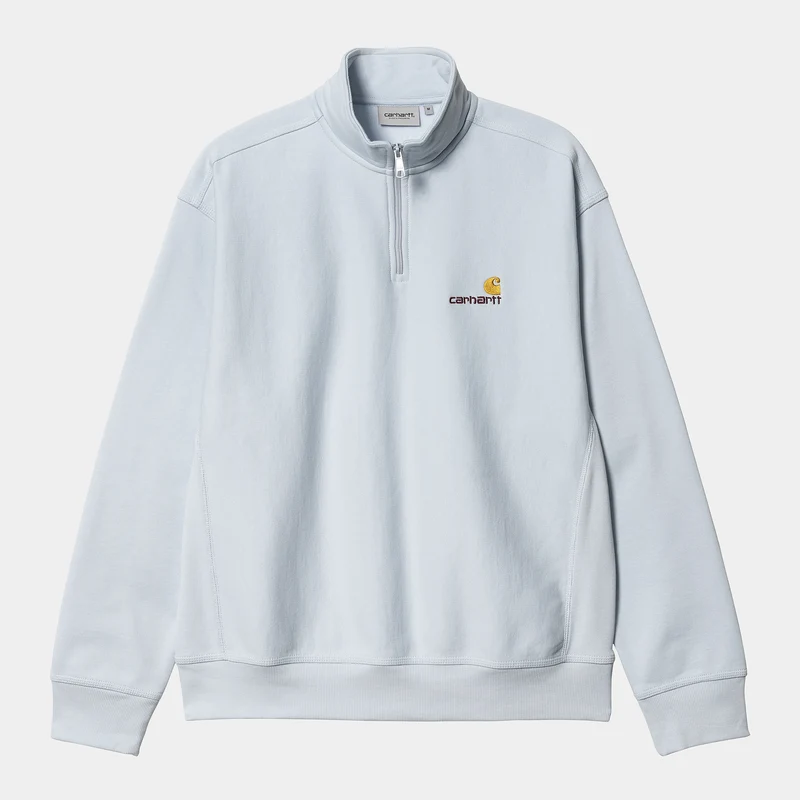 Carhartt WIP Herren Halb-Zip-Reißverschluss American Script Sweatshirt - Icarus