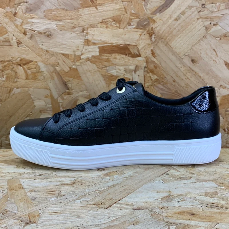 Remonte Damen-Sneaker „Elle“ aus Leder – Schwarz