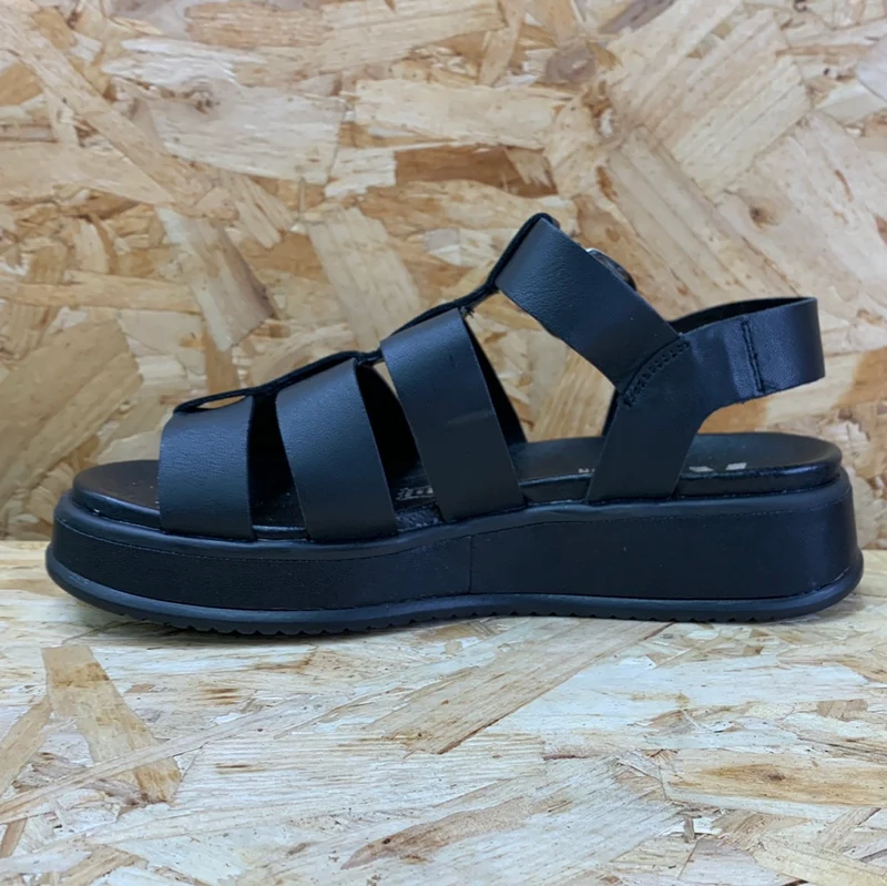 Rieker Modische Sandale Revolution aus Leder für Damen – Schwarz