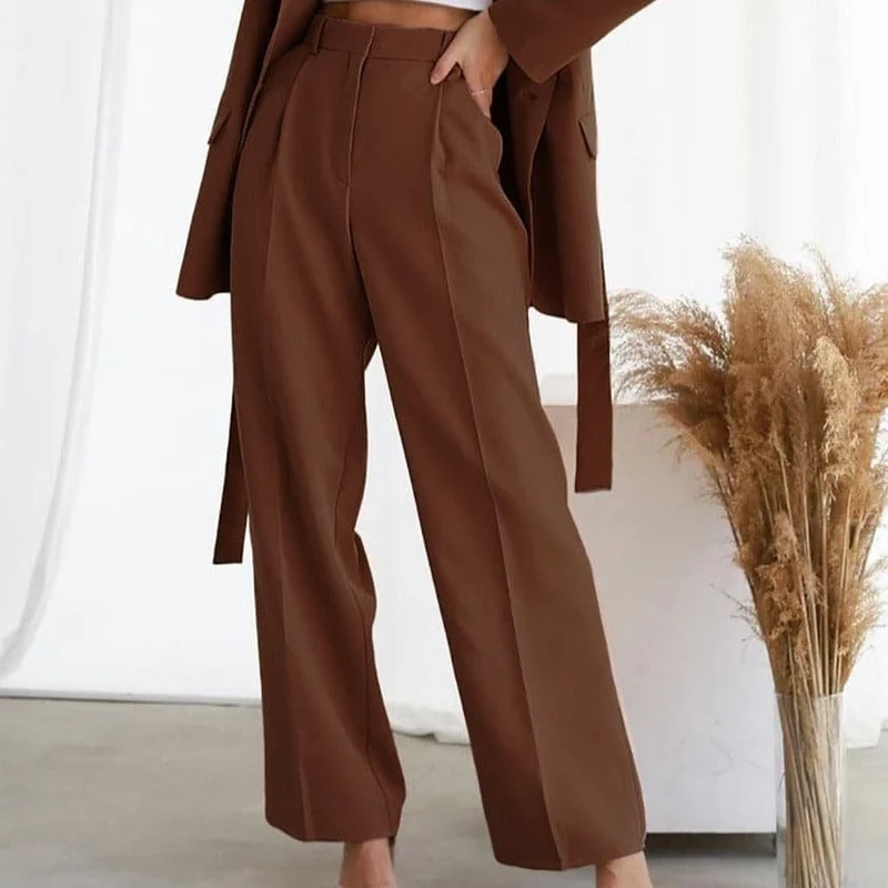 Leonie | Damen Weite Hose Hohe Taille