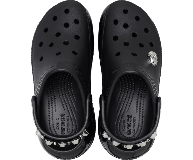 Crocs Unisex Classic Mega Crush Rebel Rebel Clog – Schwarz