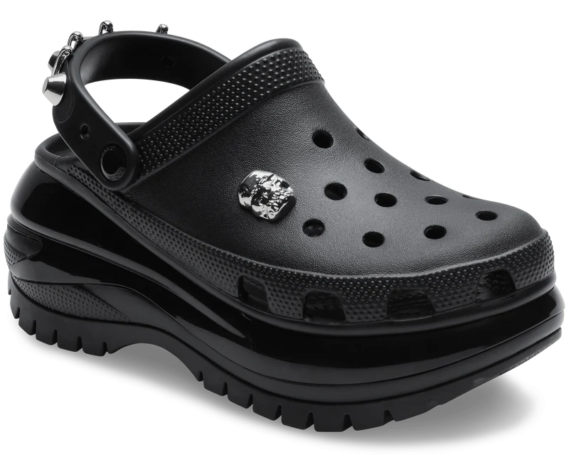 Crocs Unisex Classic Mega Crush Rebel Rebel Clog – Schwarz
