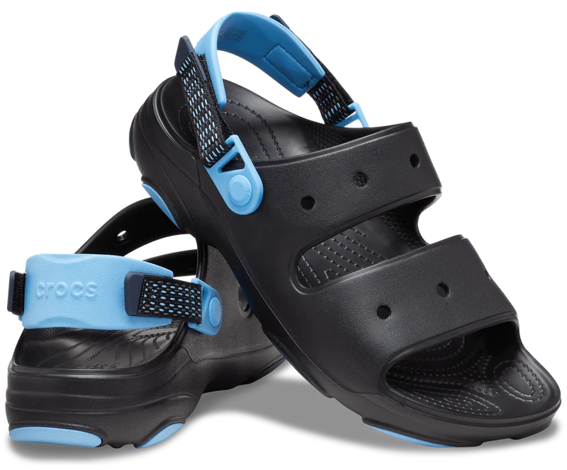 Crocs Klassische Unisex-All-Terrain-Sandale – Schwarz/Sauerstoff