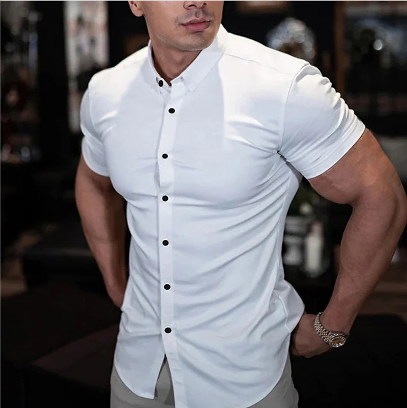 Maksim | Herren Slim Fit Kurzarmhemd