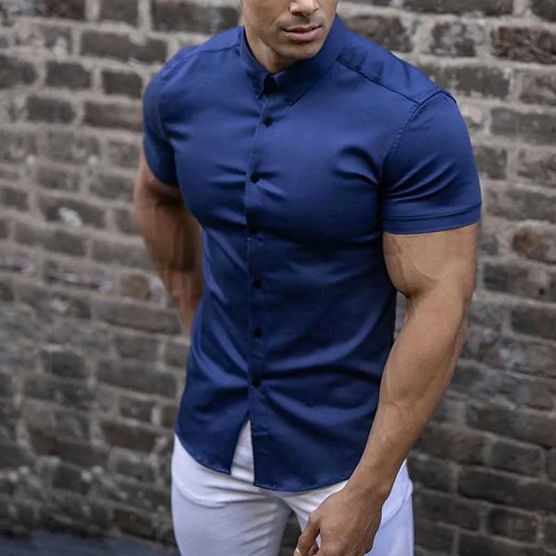 Maksim | Herren Slim Fit Kurzarmhemd