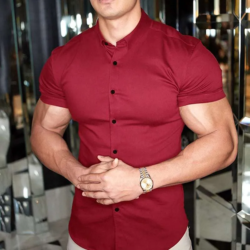 Maksim | Herren Slim Fit Kurzarmhemd