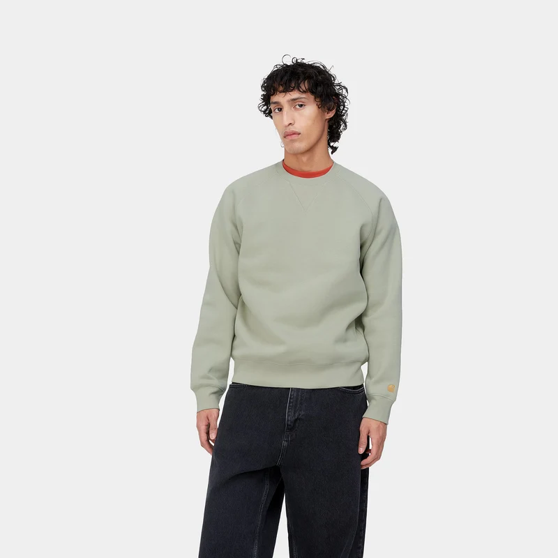 Carhartt WIP Herren Chase Sweat Top – Agave