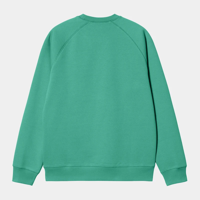 Carhartt WIP Herren Chase Sweat Top – Aquagrün