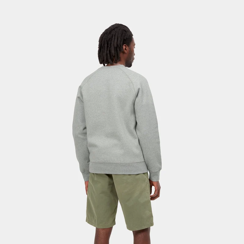 Carhartt WIP Herren Chase Sweat Top – Grau meliert