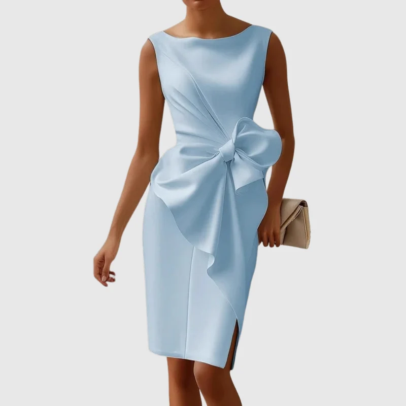 Almudena | Damen Ärmelloses Midikleid mit Schleife