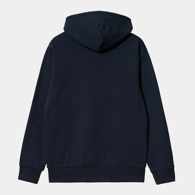 Carhartt WIP Herren-Kapuzenpullover mit Schriftzug-Stickerei – Atomblau
