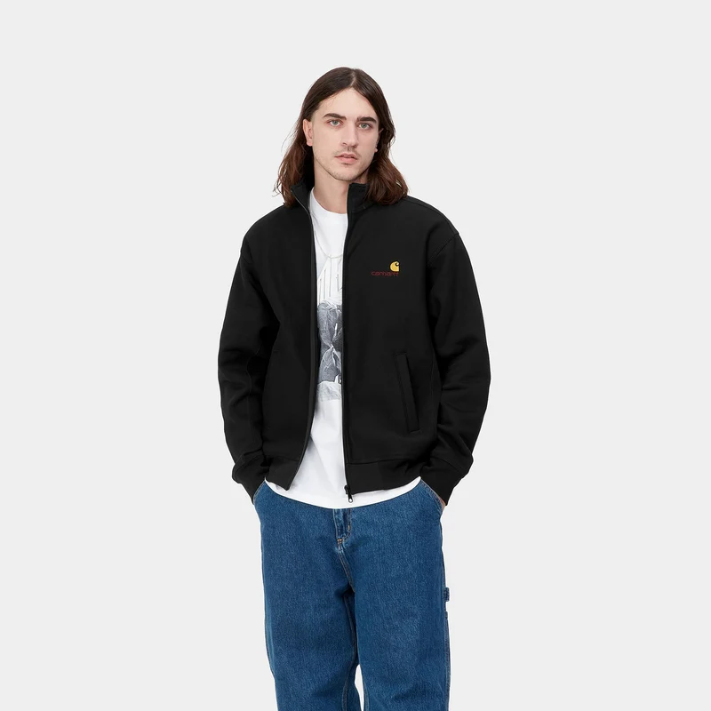 Carhartt WIP Herren American Script Jacke - Schwarz