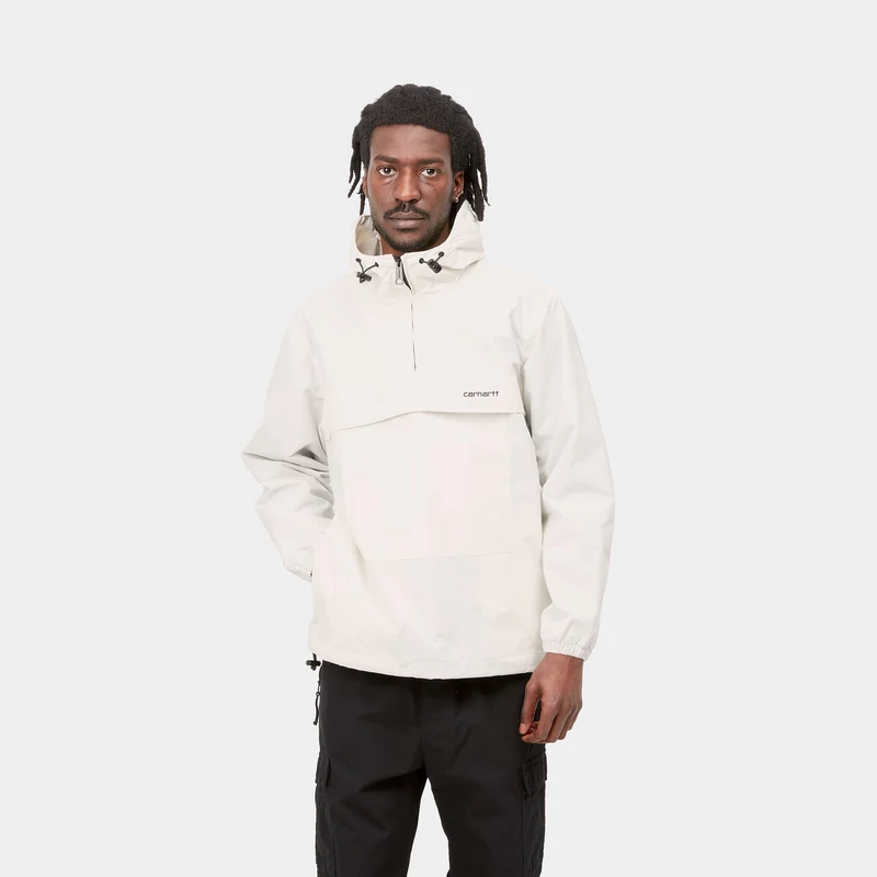 Carhartt WIP Herren-Windbreaker-Pulloverjacke – Wachs/Schwarz