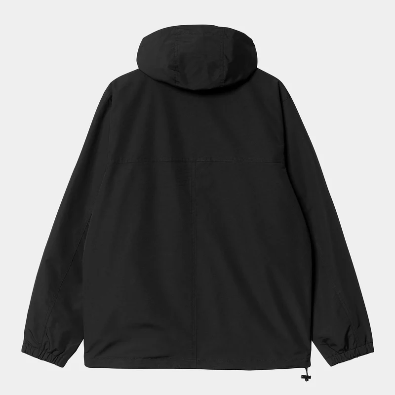 Carhartt WIP Herren-Windbreaker-Pulloverjacke – Schwarz / Weiß