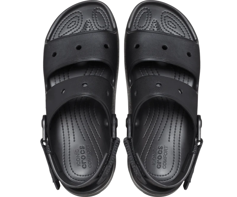 Crocs Klassische Unisex-All-Terrain-Sandale – Schwarz