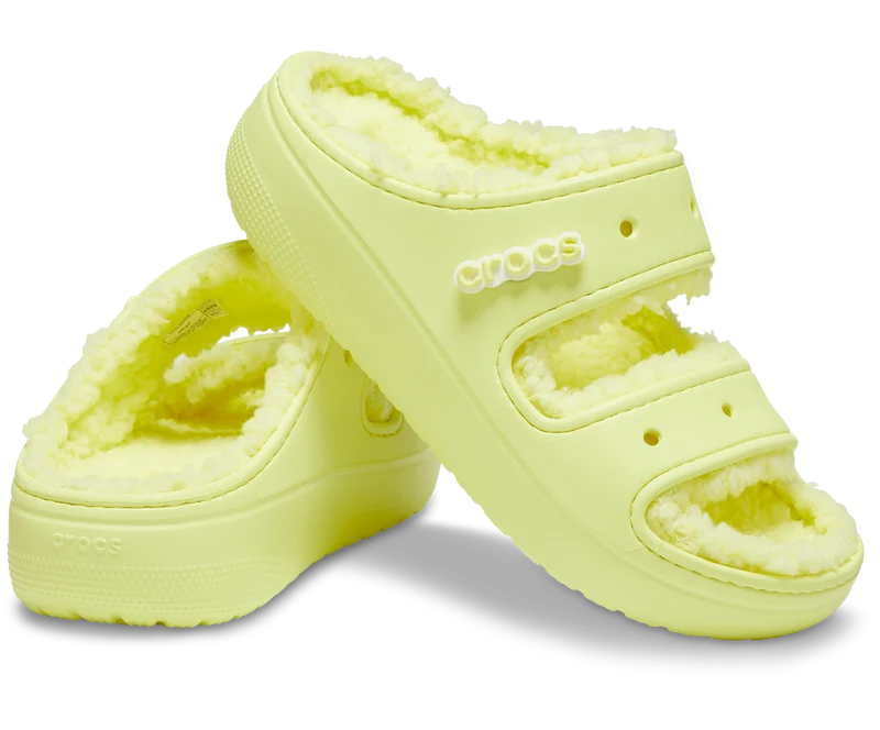 Crocs Unisex Classic Cozzzy gefütterte Sandale – Schwefel
