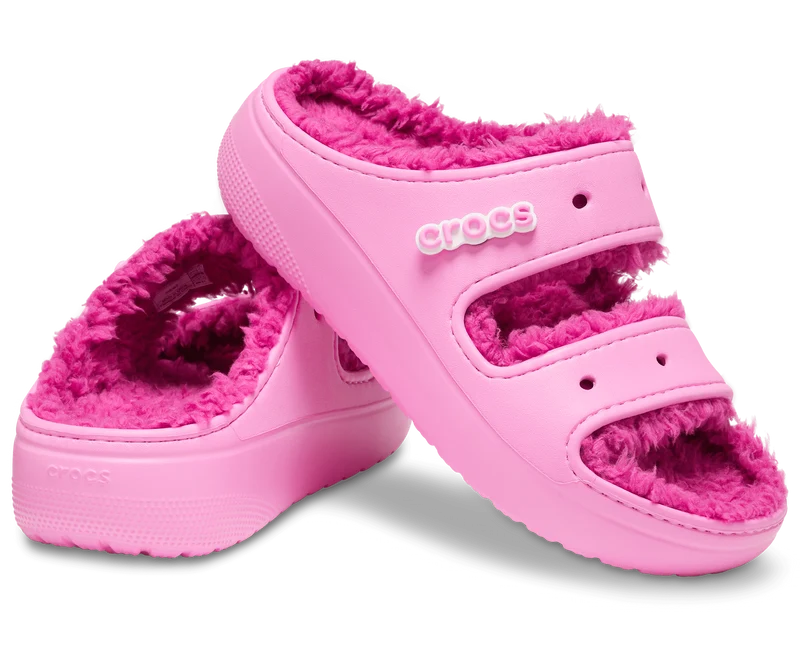 Crocs Unisex Classic Cozzzy gefütterte Sandale – Taffy Pink