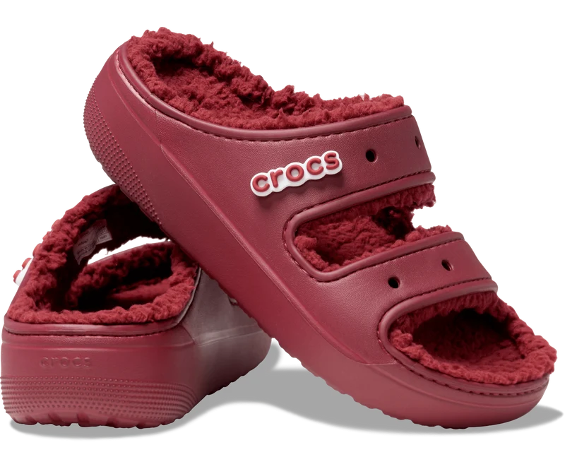 Crocs Unisex Classic Cozzzy gefütterte Sandale – Granat