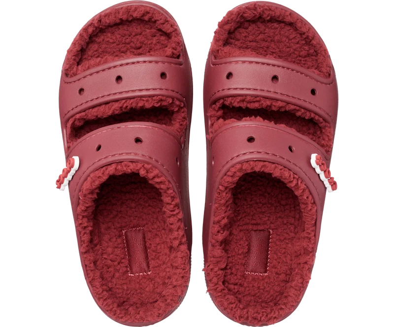 Crocs Unisex Classic Cozzzy gefütterte Sandale – Granat