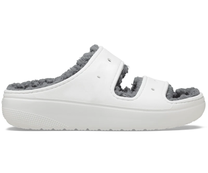 Crocs Unisex Classic Cozzzy gefütterte Sandale – Weiß