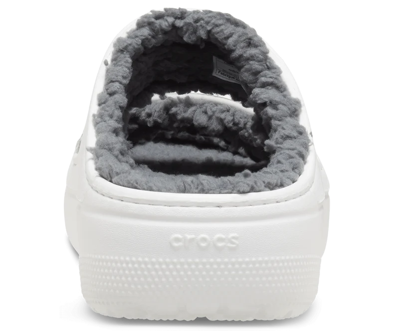 Crocs Unisex Classic Cozzzy gefütterte Sandale – Weiß