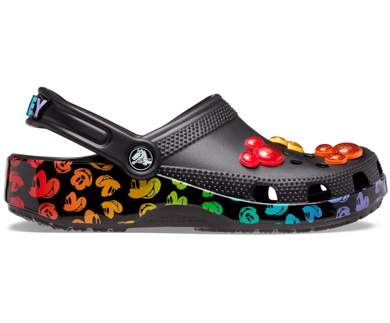 Crocs Unisex Disney Rainbow Celebration Clog – Schwarz