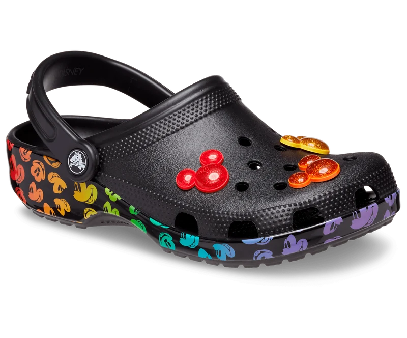 Crocs Unisex Disney Rainbow Celebration Clog – Schwarz